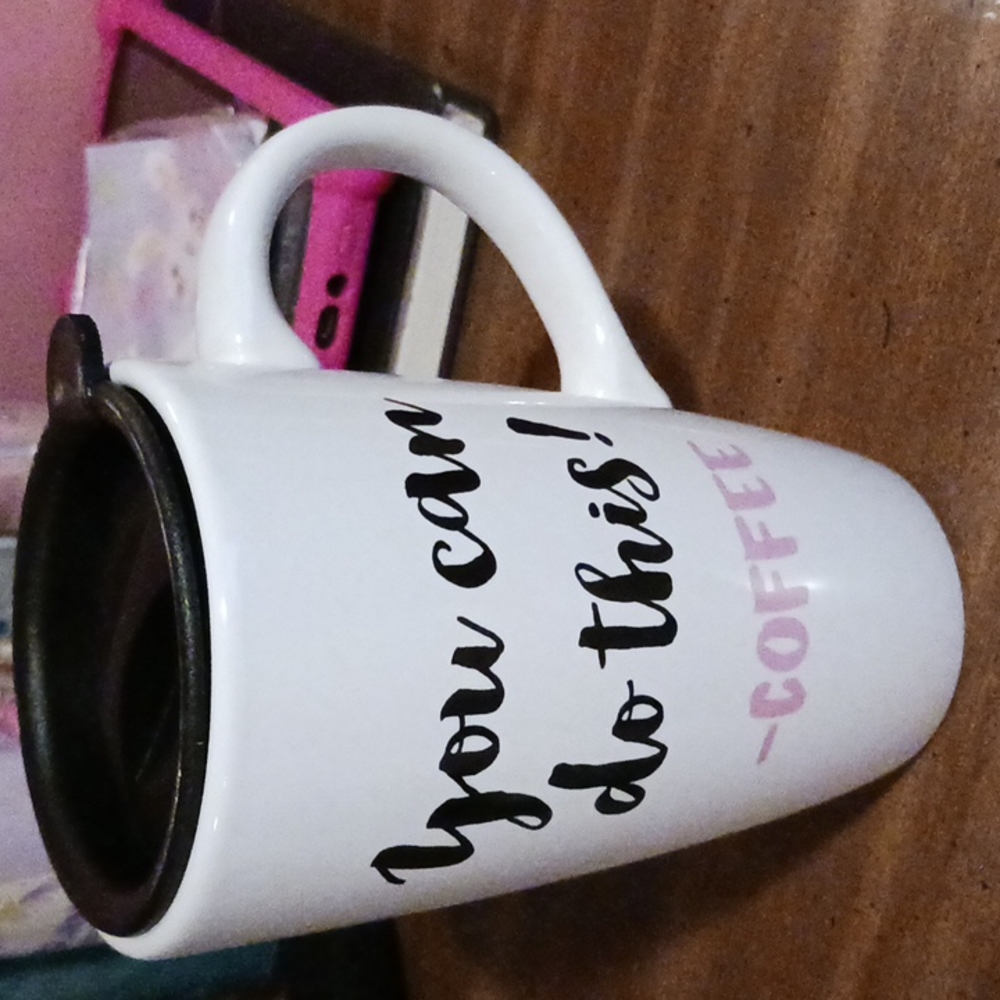 Tall ceramic travel latte mug